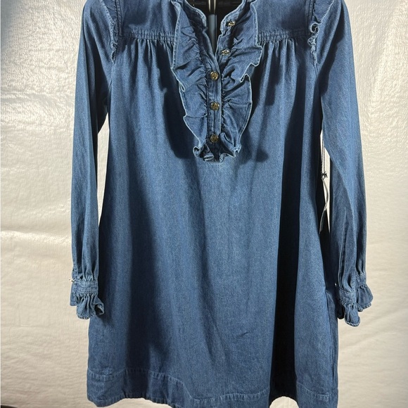 Draper James Blue and Gold Midi Dress - Picture 1 of 6